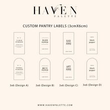 Load image into Gallery viewer, Custom Pantry Labels ARCH (3x6)
