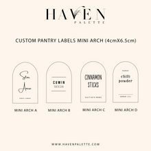 Load image into Gallery viewer, Custom Pantry Labels ARCH/OVAL (4x6.5)
