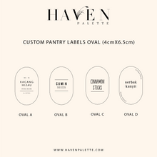 Load image into Gallery viewer, Custom Pantry Labels ARCH/OVAL (4x6.5)