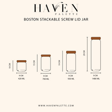 Load image into Gallery viewer, Boston stackable screw lid jar food storage