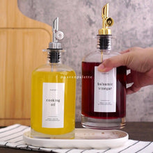 Load image into Gallery viewer, Posh oil bottle dispenser 500ml glass jar
