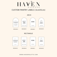 Load image into Gallery viewer, Custom Pantry Labels ARCH (3x5)
