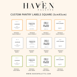 Custom Pantry Label SQUARE/ROUND (5x5)