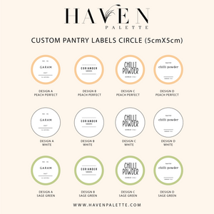 Custom Pantry Label SQUARE/ROUND (5x5)